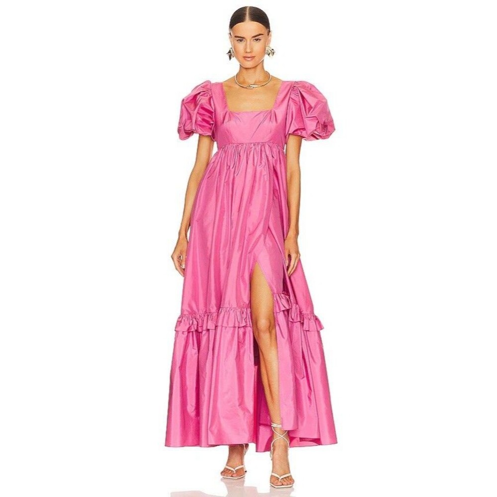 LoveShackFancy Silk Gown Doutzen Powder Pink Prom Maxi Dress $1225.00 Size 6